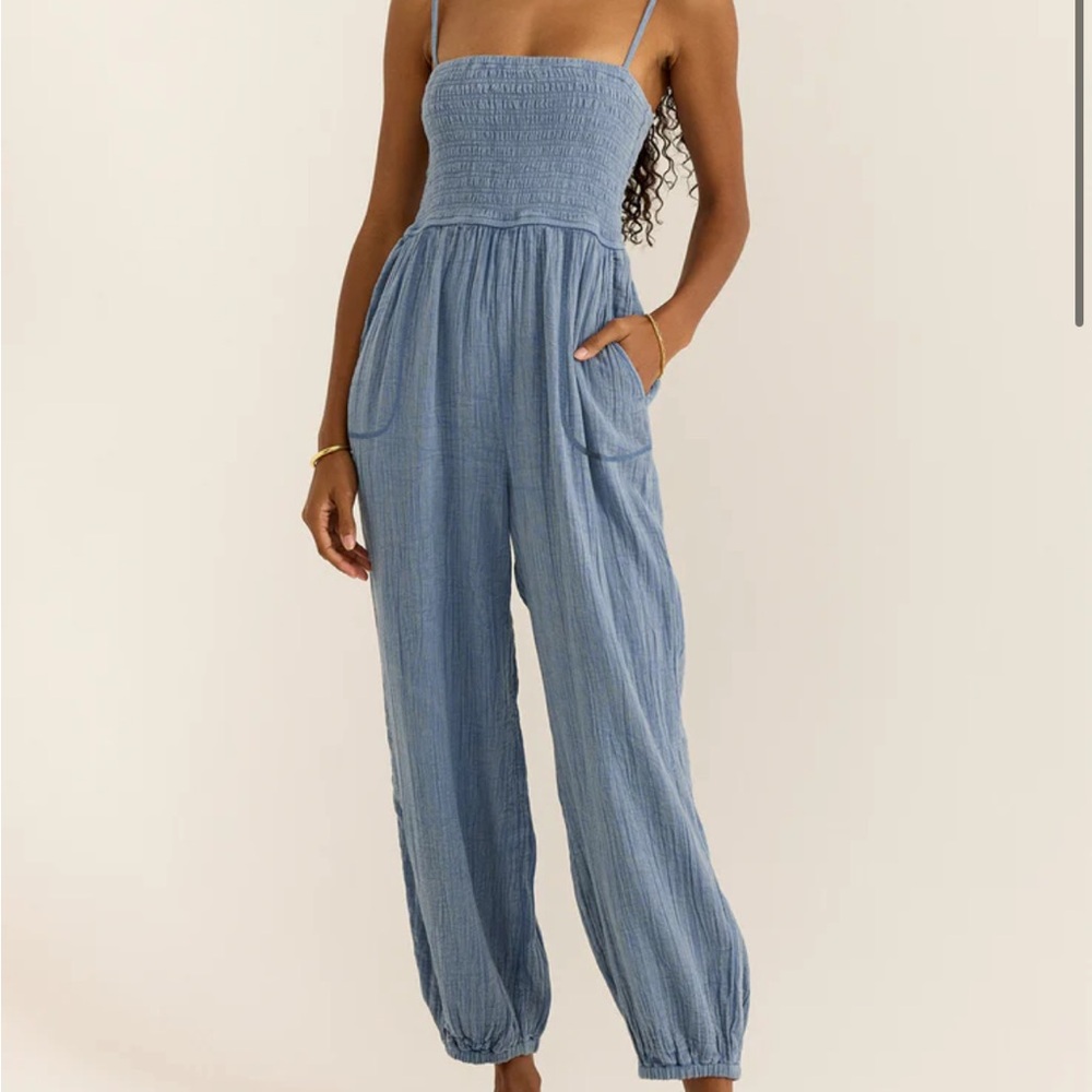 Z Supply Blue Jumpsuit
